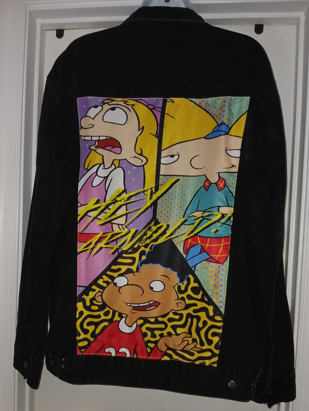 Pre-loved Unisex Black Denim Nickelodeon Jacket. Worn 1 X.